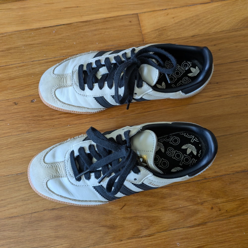 Adidas Classic White and Black Sneakers